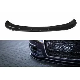Maxton - Lame Du Pare-Chocs Avant / Splitter Audi A6 S-Line C6 FL Noir Brillant