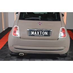 Maxton - LAME DU PARE-CHOCS ARRIERE FIAT 500 HATCHBACK AVANT FACELIFT Noir Brillant