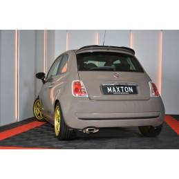 Maxton - LAME DU PARE-CHOCS ARRIERE FIAT 500 HATCHBACK AVANT FACELIFT Noir Brillant
