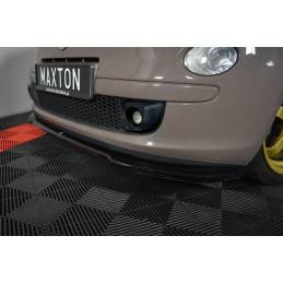 Maxton - LAME DU PARE-CHOCS AVANT V.2 FIAT 500 HATCHBACK AVANT FACELIFT Noir Brillant