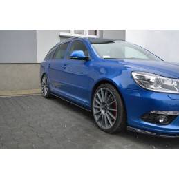 Maxton - Rajouts Des Bas De Caisse Pour Skoda Octavia RS Mk2 / Mk2 FL Noir Brillant