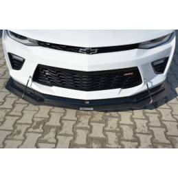 Maxton - HYBRID LAME DU PARE-CHOCS AVANT CHEVROLET CAMARO 6TH-GEN. PHASE-I 2SS COUPE ABS+Noir Brillant