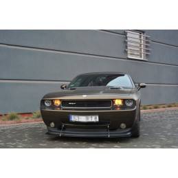 Maxton - HYBRID LAME DU PARE-CHOCS AVANT V.1 DODGE CHALLENGER MK3. PHASE-I SRT8 COUPE ABS+Noir Brillant