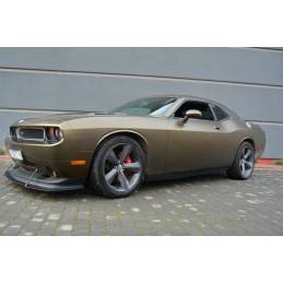 Maxton - HYBRID LAME DU PARE-CHOCS AVANT V.1 DODGE CHALLENGER MK3. PHASE-I SRT8 COUPE ABS+Noir Brillant
