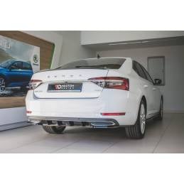 Maxton - Rajout du pare-chocs arriere Skoda Superb Mk3 FL Noir Brillant