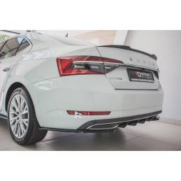 Maxton - Lame Du Pare-Chocs Arriere Skoda Superb Mk3 FL Hatchback / Estate Noir Brillant Maxton - Lame Du Pare-Chocs Arriere Skoda Superb Mk3 FL Hatchback / Estate Noir Brillant