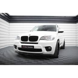 Maxton - Lame du pare-chocs avant / Splitter BMW X5 E70 Facelift M-pack Noir Brillant