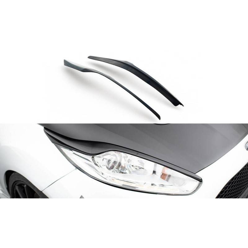 Maxton - Paupieres De Phares V.2 Ford Fiesta ST / ST-Line / Standard Mk7 FL Noir Brillant