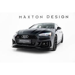 Maxton - Lame Du Pare-Chocs Avant / Splitter V.2 Audi RS5 Coupe / Sportback F5 Noir Brillant