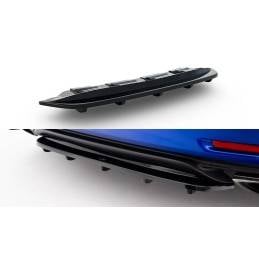 Maxton - CENTRAL Arriere Splitter (avec une barre verticale) Lexus Rc Mk1 Noir Brillant