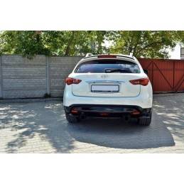 Maxton - CENTRAL ARRIÈRE SPLITTER INFINITI QX70 Noir Brillant
