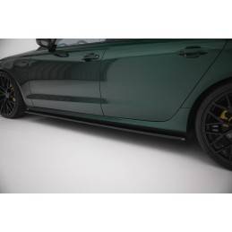Maxton - Rajouts Des Bas De Caisse Pour Audi S6 / A6 S-Line C7 Noir Brillant