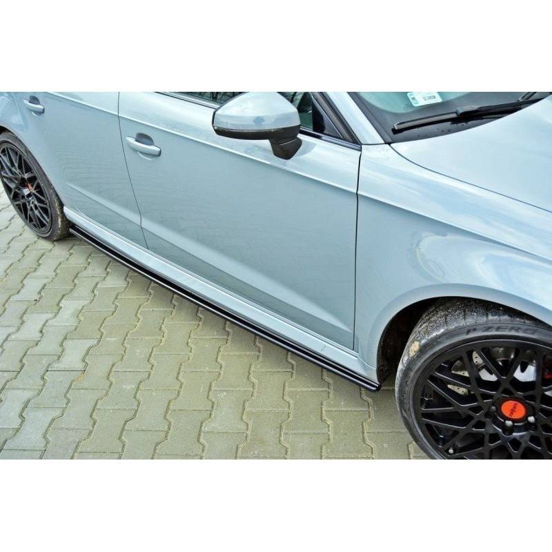 Maxton - Rajouts Des Bas De Caisse Pour Audi RS3 8V Sportback Noir Brillant