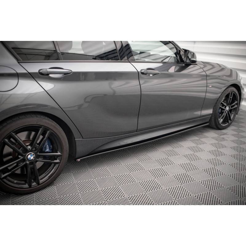 Maxton - RAJOUTS DES BAS DE CAISSE POUR V.1 BMW 1 F20 M135i / M140i / M-Pack Noir Brillant