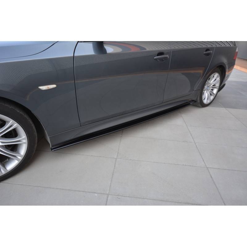 Maxton - RAJOUTS DES BAS DE CAISSE POUR BMW 5 E60/61 M-PACK Noir Brillant