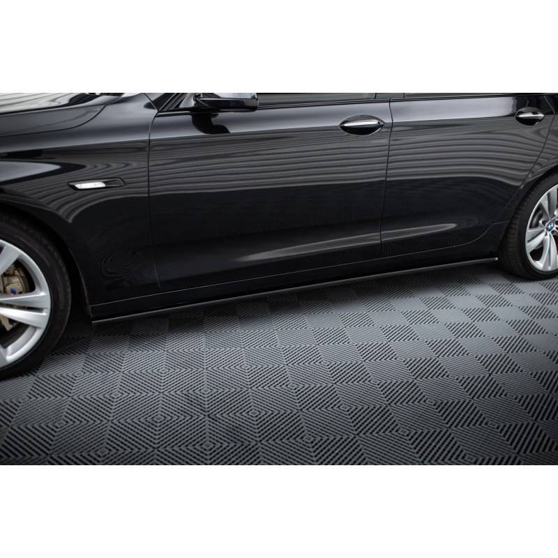 Maxton - RAJOUTS DES BAS DE CAISSE POUR BMW 5 GT F07 Noir Brillant