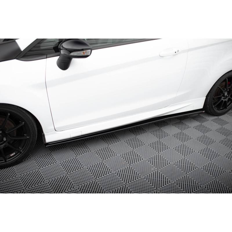 Maxton - Rajouts Des Bas De Caisse Pour Ford Fiesta ST / ST-Line Mk7 / Mk7 FL Noir Brillant