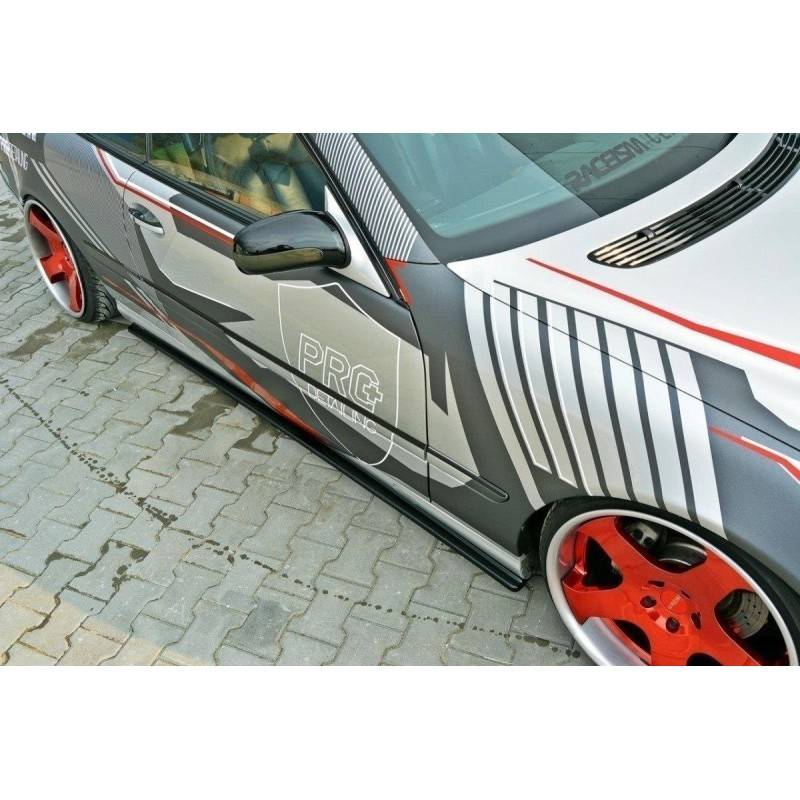 Maxton - RAJOUTS DES BAS DE CAISSE POUR MERCEDES CL-CLASS C215 Noir Brillant