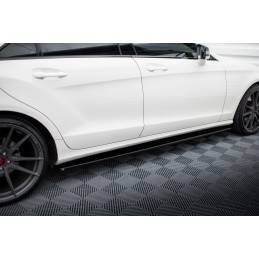 Maxton - RAJOUTS DES BAS DE CAISSE POUR MERCEDES CLS C218 AMG LINE Noir Brillant