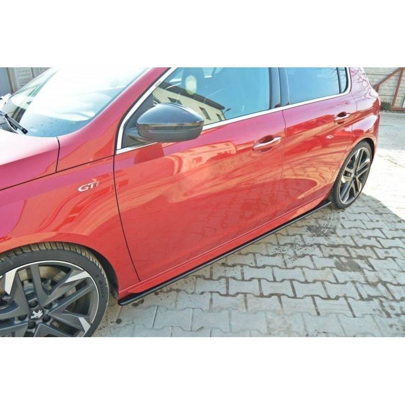 Maxton - RAJOUTS DES BAS DE CAISSE POUR PEUGEOT 308 II GTI Noir Brillant