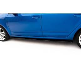 Maxton - Rajouts Des Bas De Caisse Pour Skoda Octavia RS Mk3 / Mk3 FL Hatchback / Kombi Noir Brillant