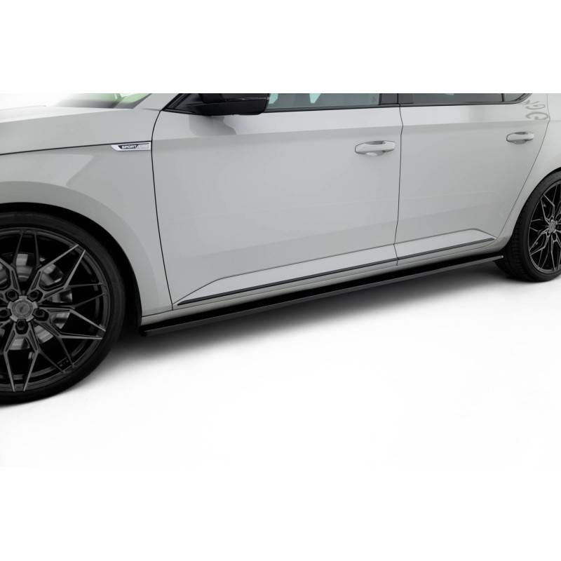 Maxton - Rajouts Des Bas De Caisse Pour Skoda Superb Liftback / Combi Mk3 Noir Brillant