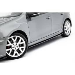 Maxton - RAJOUTS DES BAS DE CAISSE POUR VW GOLF VI 35TH / R20 Noir Brillant