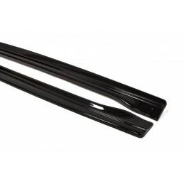 Maxton - RAJOUTS DES BAS DE CAISSE POUR VW Passat CC R36 RLINE (AVANT FACELIFT) Noir Brillant