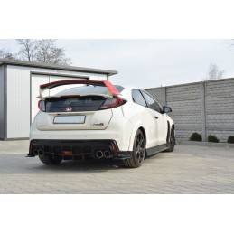Maxton - RAJOUT DU PARE-CHOCS ARRIERE HONDA CIVIC IX TYPE R Noir Brillant