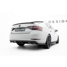 Maxton - Rajout Du Pare-Chocs Arriere V.1 Skoda Superb Liftback / Combi Mk3 Noir Brillant