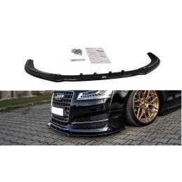 Maxton - Lame Du Pare-Chocs Avant V.1 Audi S8 D4 FL Noir Brillant