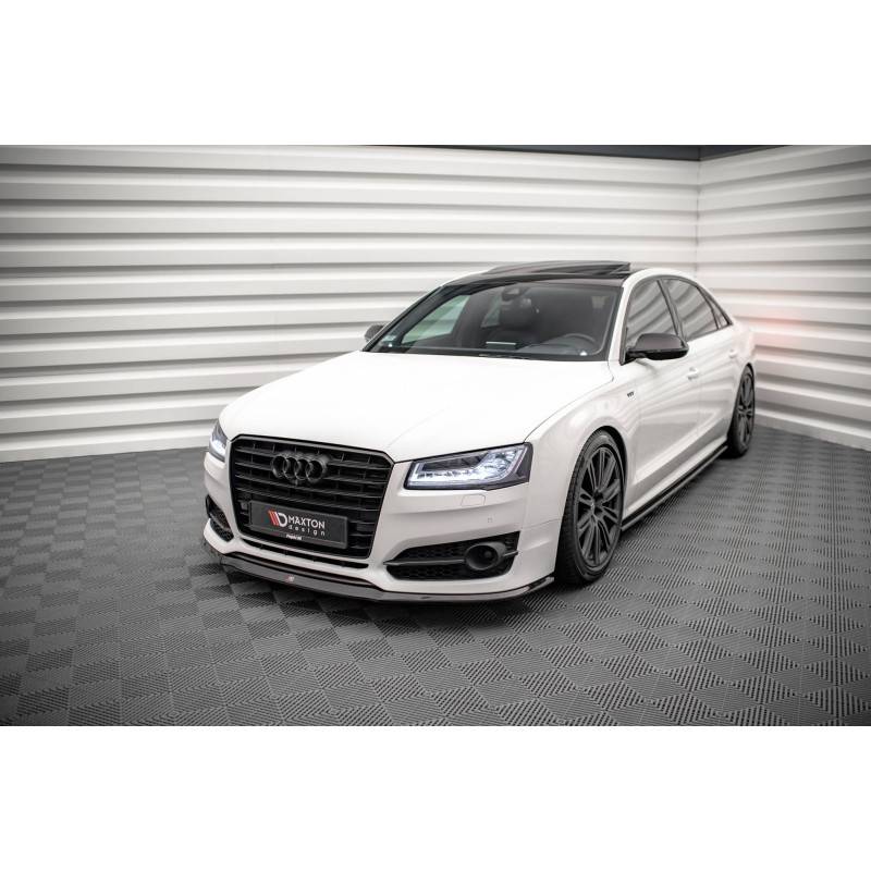 Maxton - Lame Pare-Chocs Avant V.2 Audi S8 D4 FL Noir Brillant