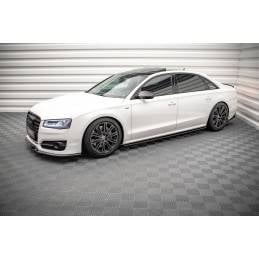 Maxton - Lame Pare-Chocs Avant V.2 Audi S8 D4 FL Noir Brillant