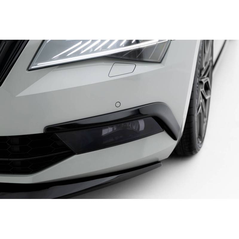 Maxton - Cadres Pour Lumières Skoda Superb Liftback / Combi Mk3 Noir Brillant