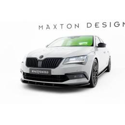 Maxton - Cadres Pour Lumières Skoda Superb Liftback / Combi Mk3 Noir Brillant