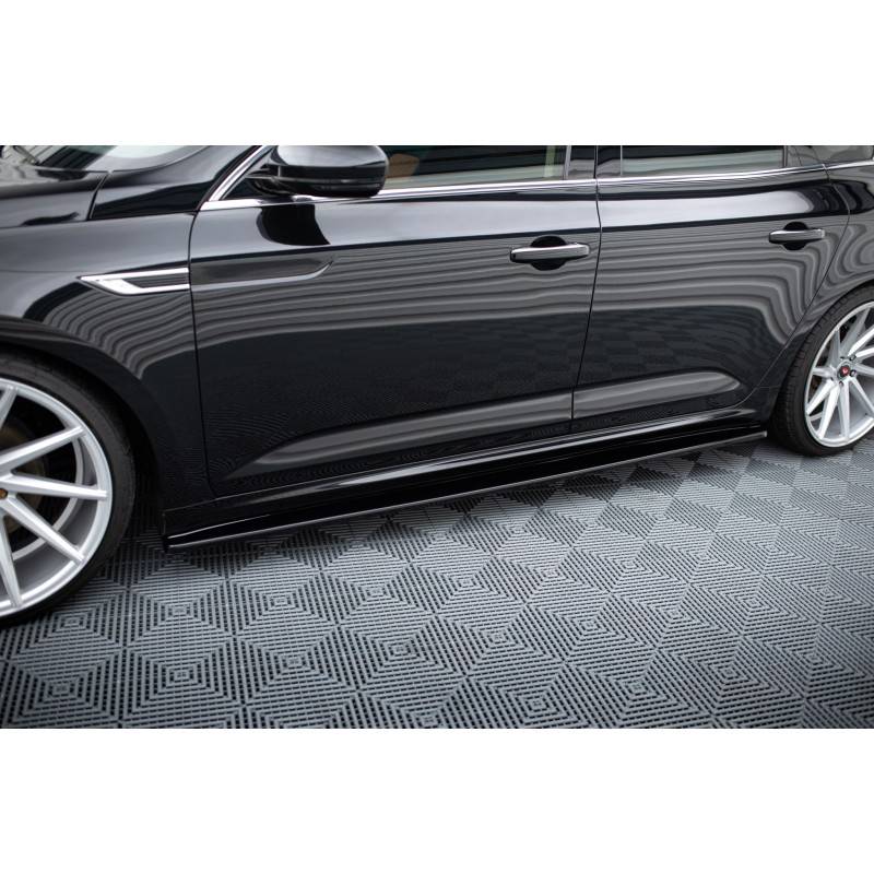 Maxton - RAJOUTS DES BAS DE CAISSE POUR RENAULT TALISMAN Noir Brillant