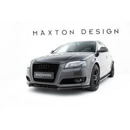 Maxton - LAME DU PARE-CHOCS AVANT AUDI A3 8P (APRES FACELIFT) Noir Brillant