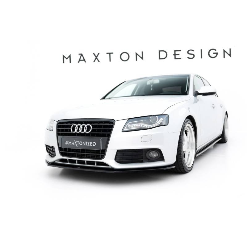 Maxton - Lame Du Pare-Chocs Avant V.2 Audi A4 B8 Noir Brillant