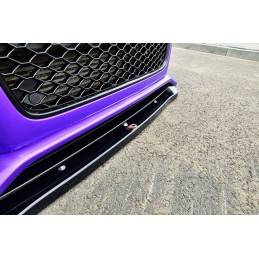 Maxton - LAME DU PARE-CHOCS AVANT AUDI RS5 8T APRES FACELIFT, PREFACE Noir Brillant