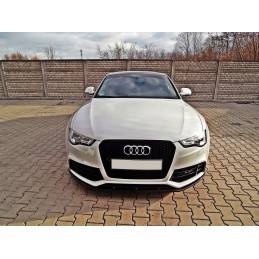 Maxton - LAME DU PARE-CHOCS AVANT AUDI RS5 8T APRES FACELIFT, PREFACE Noir Brillant