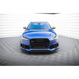 Maxton - Lame Du Pare-Chocs Avant V.1 Audi RS6 C7 / C7 FL Noir Brillant