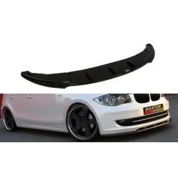 Maxton - Lame Pare-Chocs Avant BMW 1 E81 / E87 (APRES FACELIFT STANDARD PARE-CHOCS) Noir Brillant