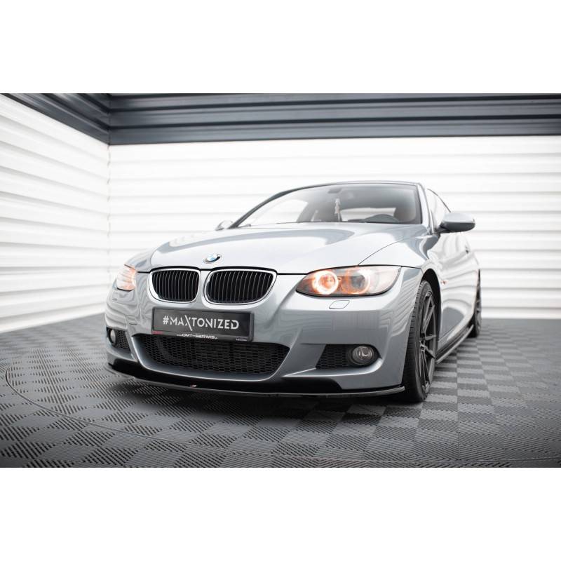 Maxton - LAME DU PARE-CHOCS AVANT BMW 3 E92 MPACK Noir Brillant