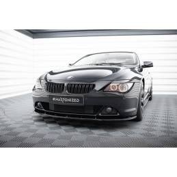 Maxton - LAME DE PARE-CHOCS AVANT BMW 6 E63 / E64 (AVANT FACELIFT) v.1 Noir Brillant