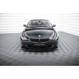 Maxton - LAME DE PARE-CHOCS AVANT BMW 6 E63 / E64 (AVANT FACELIFT) v.1 Noir Brillant