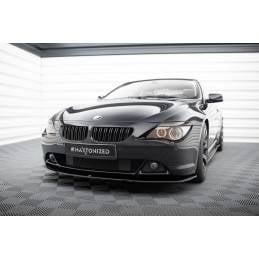Maxton - LAME DE PARE-CHOCS AVANT BMW 6 E63 / E64 (AVANT FACELIFT) V.2 Noir Brillant