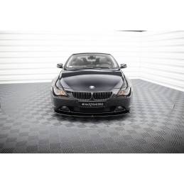 Maxton - LAME DE PARE-CHOCS AVANT BMW 6 E63 / E64 (AVANT FACELIFT) V.2 Noir Brillant