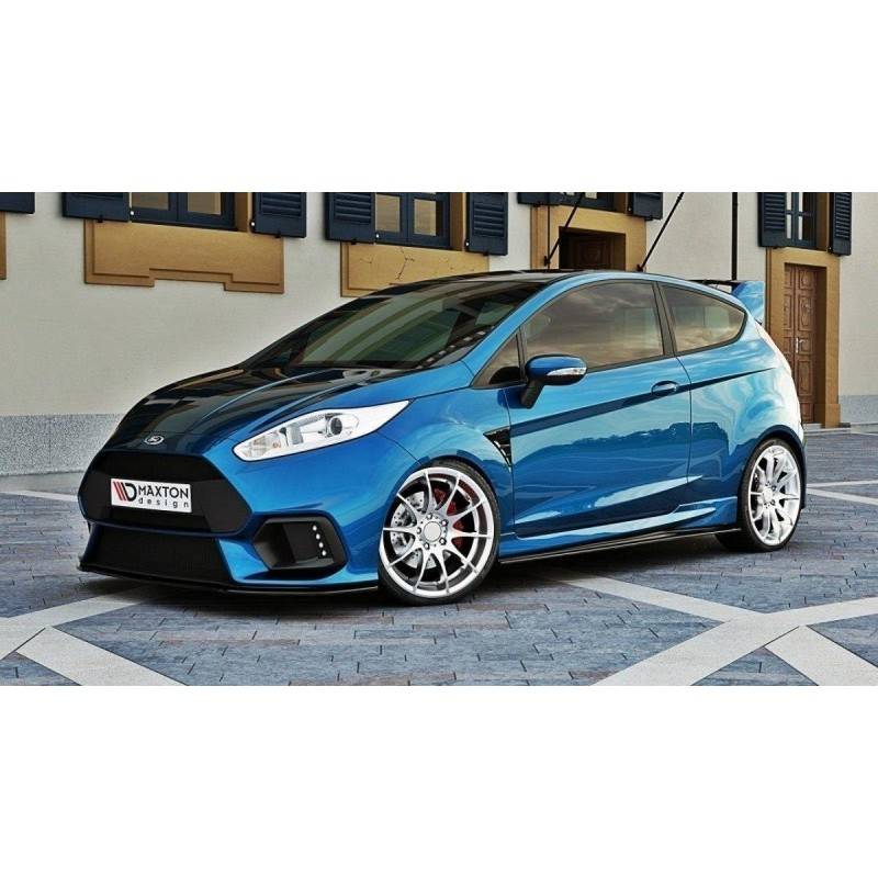Maxton - Lame Du Pare-Chocs Avant (Focus RS Look Pare-Chocs) Ford Fiesta Mk7 FL Noir Brillant