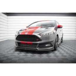 Maxton - Lame Du Pare-Chocs Avant V.3 Ford Focus ST Mk3 FL Noir Brillant