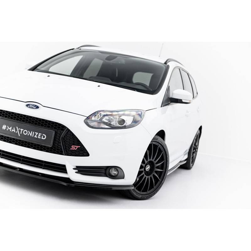 Maxton - Lame Du Pare-Chocs Avant V.1 Ford Focus ST Mk3 Noir Brillant